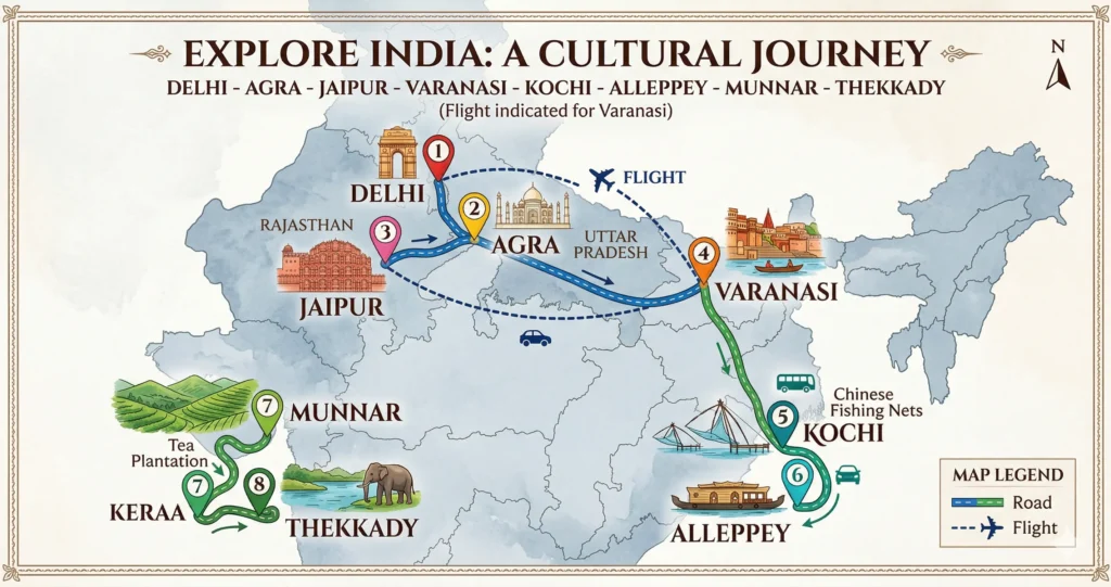 India Itinerary 15 Days: A Complete 2-Week Trip Plan for First-Time Visitors