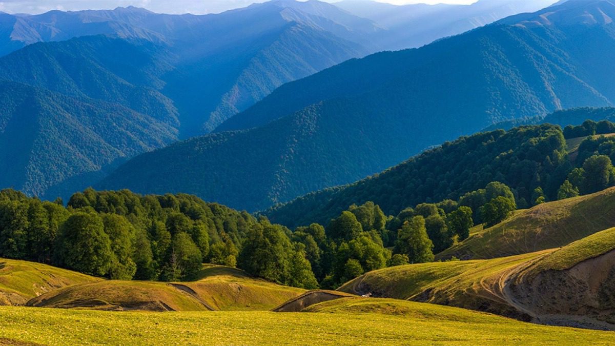 Caucasus mountain scenery in Gabala & Ganja