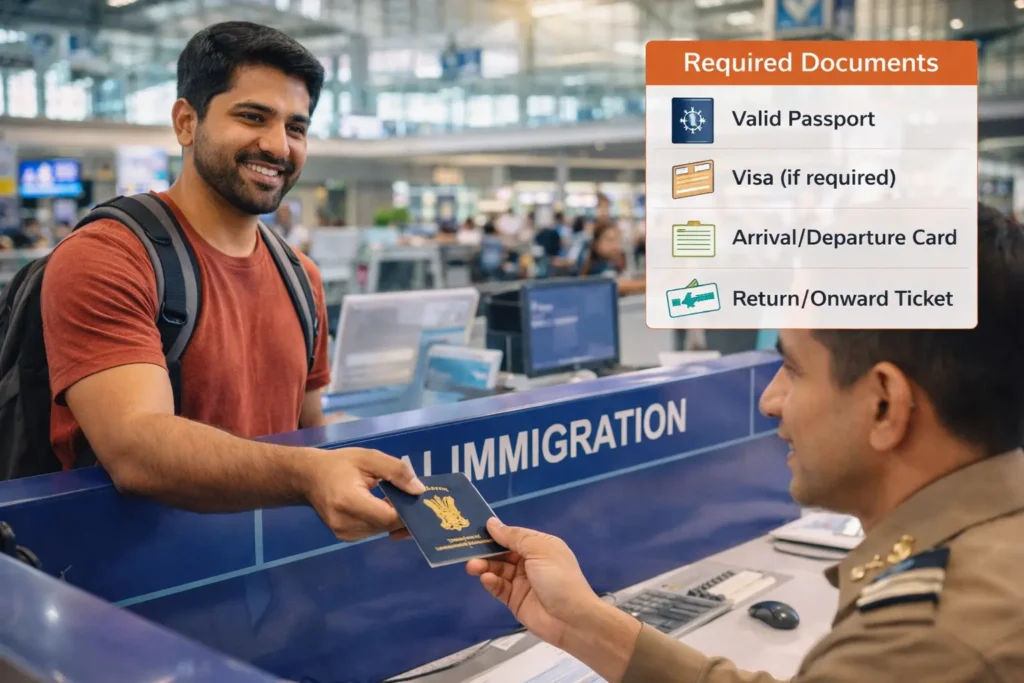 Visa on Arrival counter in Thailand with Indian passport