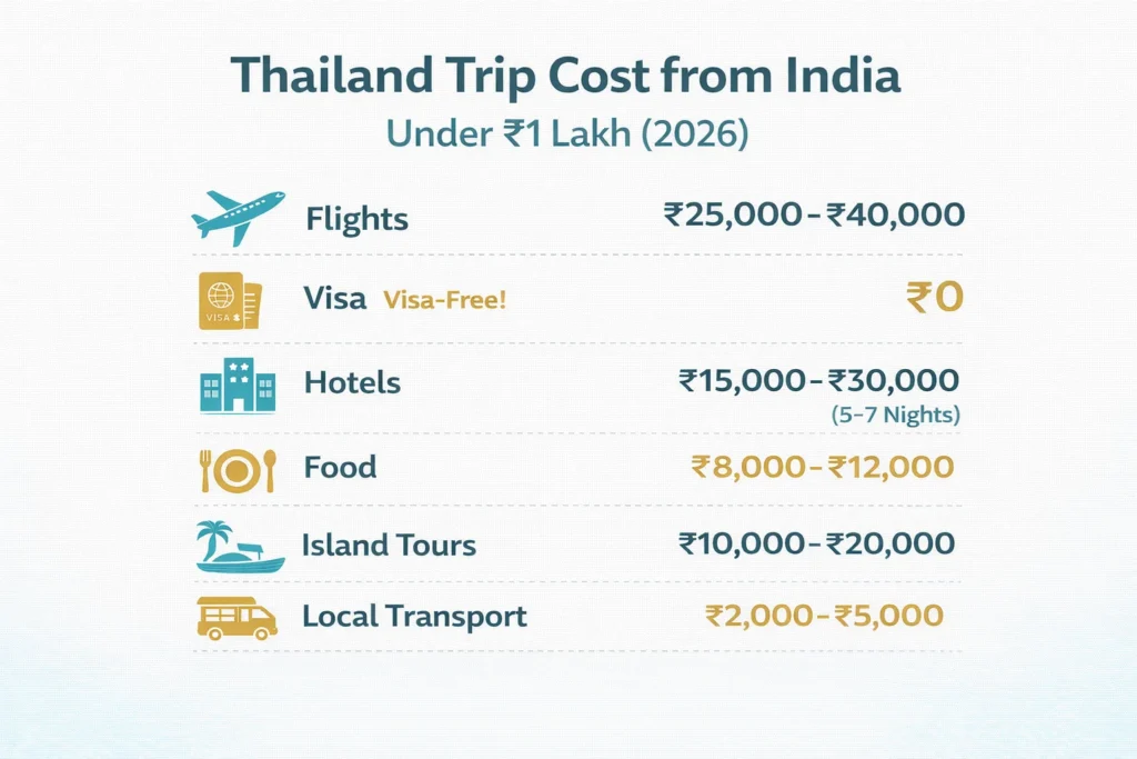 City-Wise Thailand Trip Cost