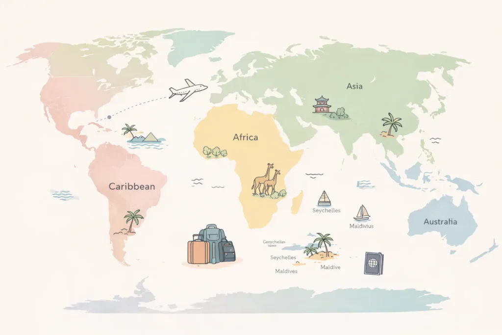 Visa-free destinations around the world for Indian passport holders