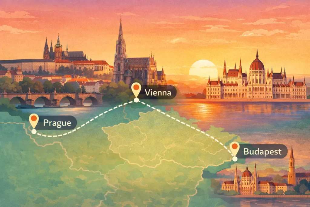 Prague, Vienna and Budapest for a 7-day budget Europe trip